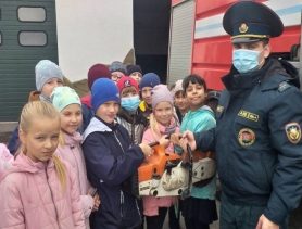 Ганцевичские спасатели провели экскурсию для школьников