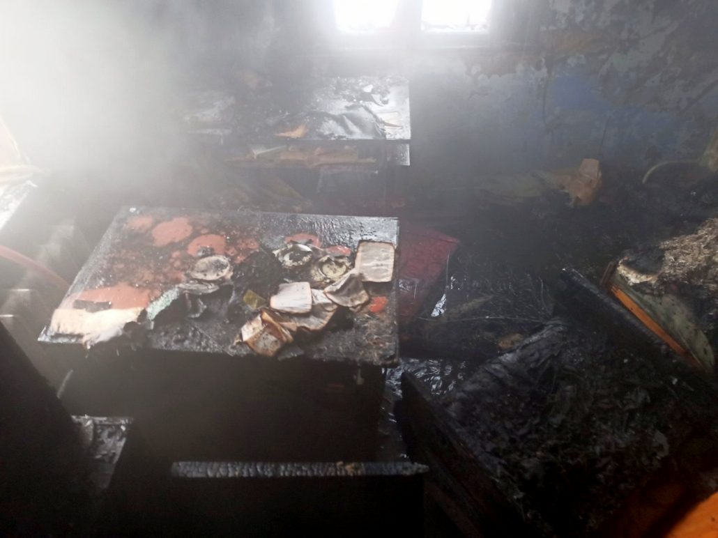 В Ганцевичах горела квартира одинокого пенсионера