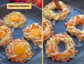 Вкусный и быстрый рецепт завтрака: Царская глазунья