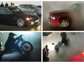Пацаны жгли резину на фестивале Roadstars в Барановичах