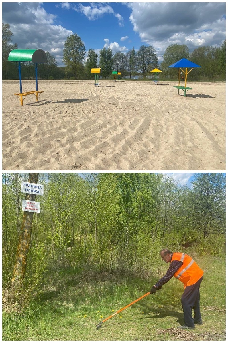 Пляж в Бресте приводят в порядок