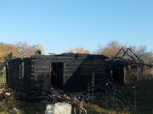 Последствия пожара в деревне Задубье