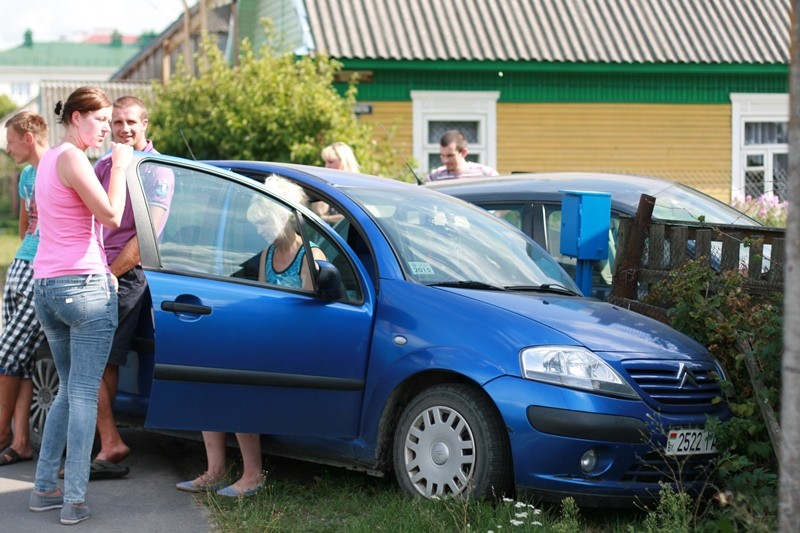 Авария в Ганцевичах на перекрестке Чапаева и Революционной