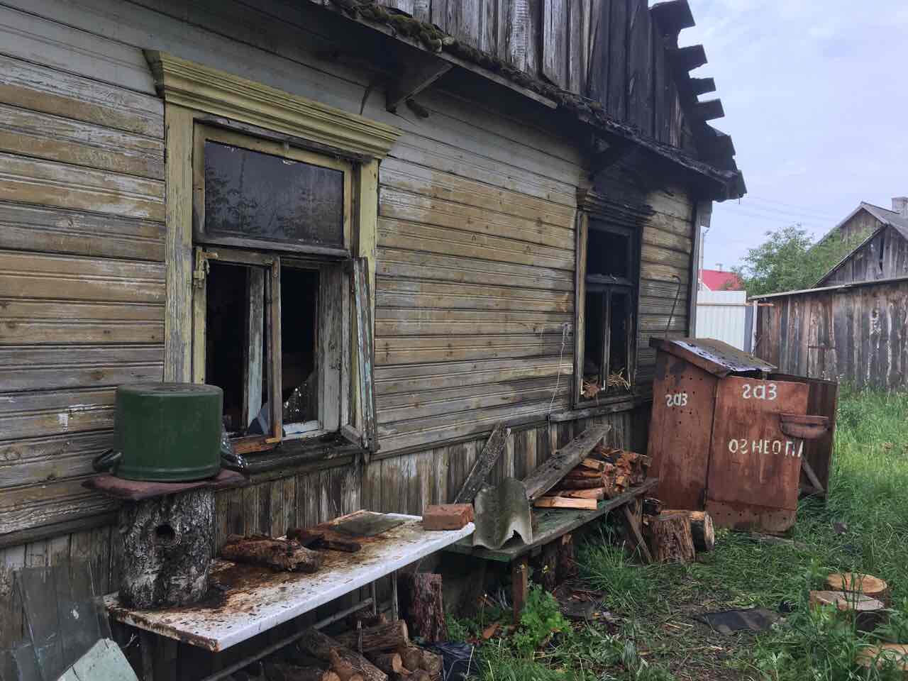 Возгорание жилого дома в г. Ганцевичи.