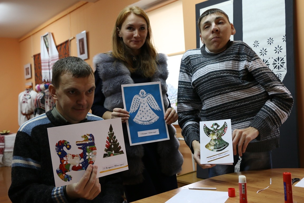Мастер-класс по созданию новогодней открытки в стиле 