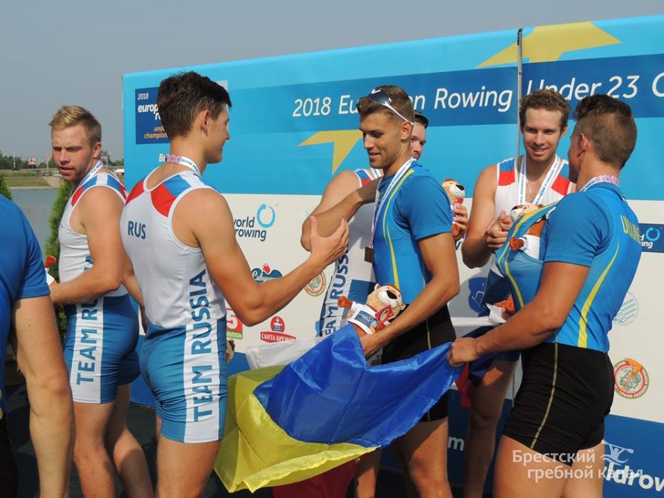 Спартсмены Расіі і Украіны сапернікі і добрыя сябры. Брэст. Чэмпіянат Еўропы па акадэмічнай грэблі.  