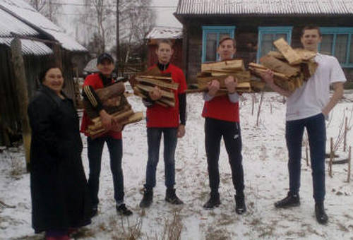 Волонтеры из отряда 