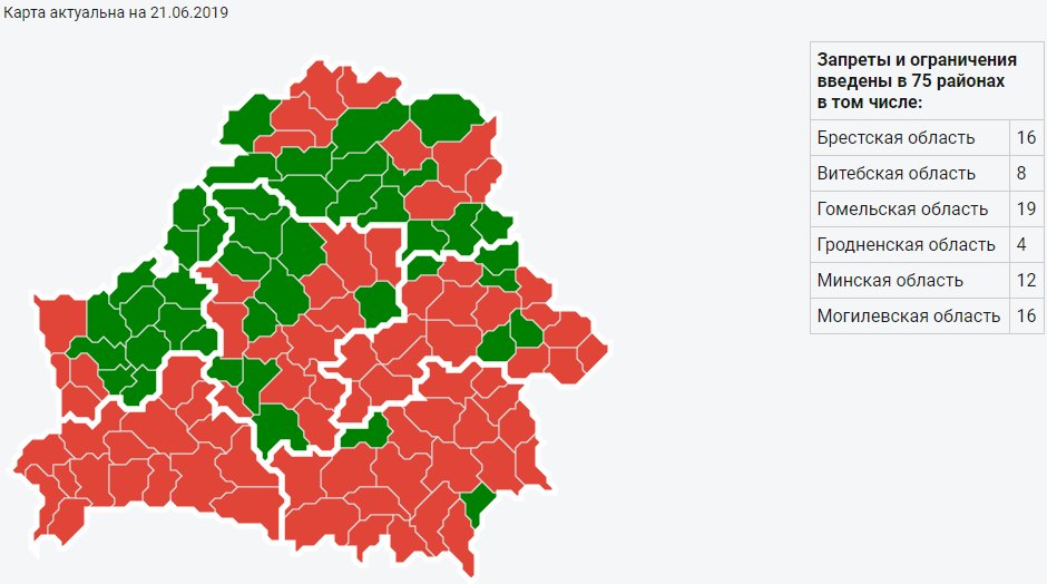 По всей Брестской области по-прежнему для посещения закрыты леса