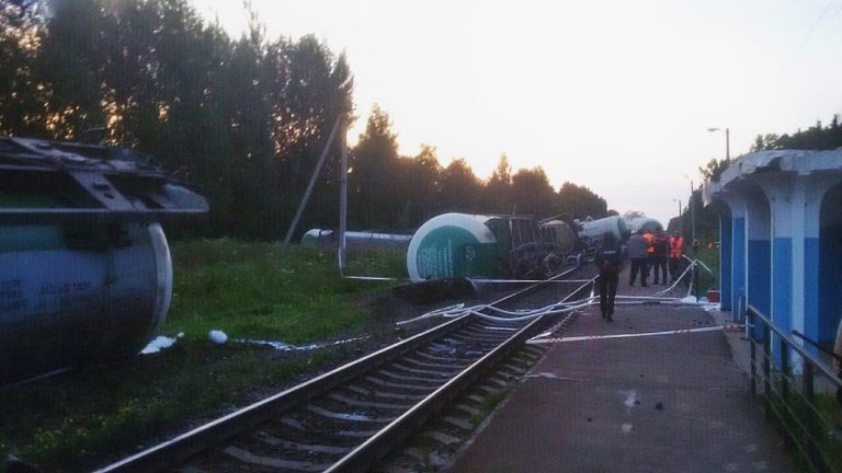 Крушение поезда с газом в Витебском районе