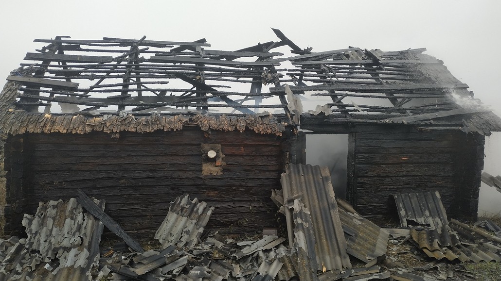 Пожар в д.  Раздяловичи, 25 октября 2019 года