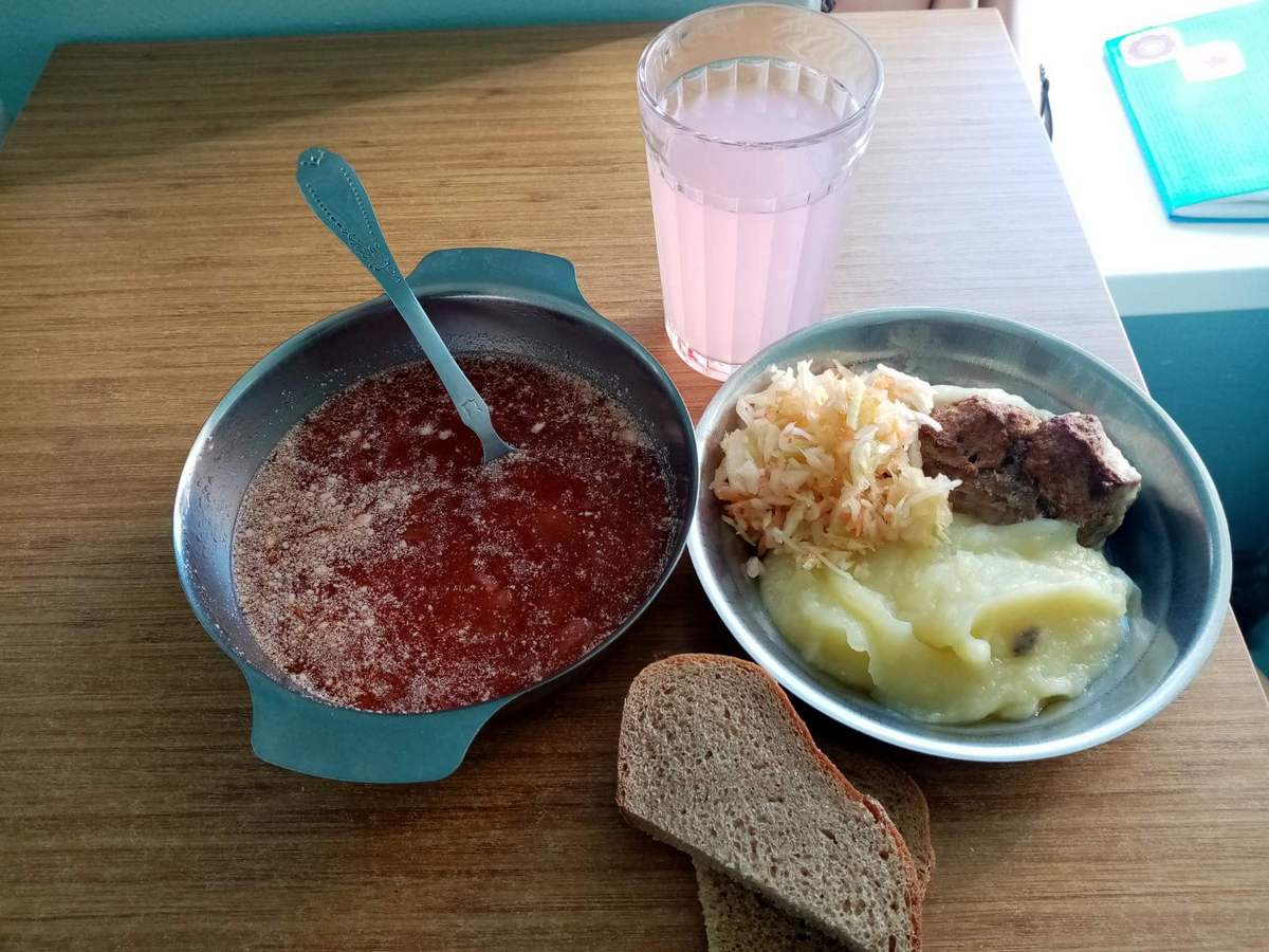 Меню в Брестской областной больнице.