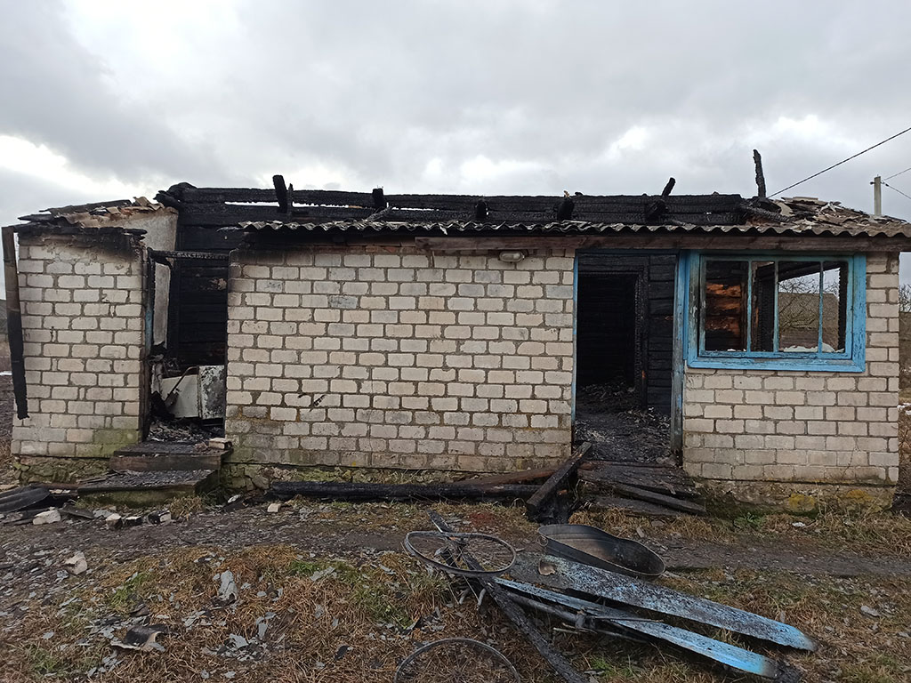 Пожар в деревне Чудин Ганцевичского района