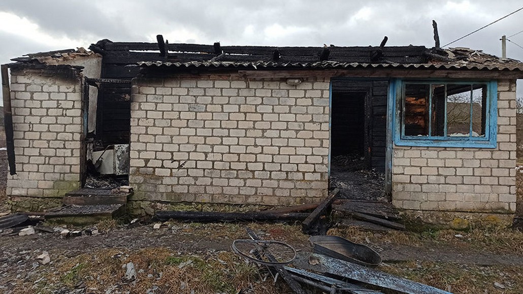 Пожар в деревне Чудин Ганцевичского района