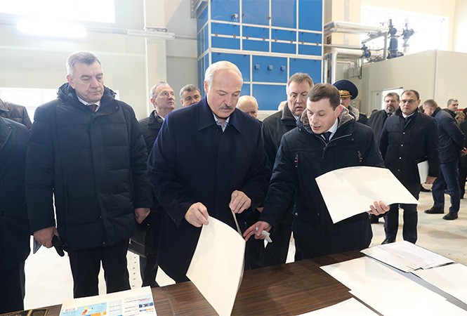 Во время рабочей поездки в Добруш, 4 февраля 2020 года