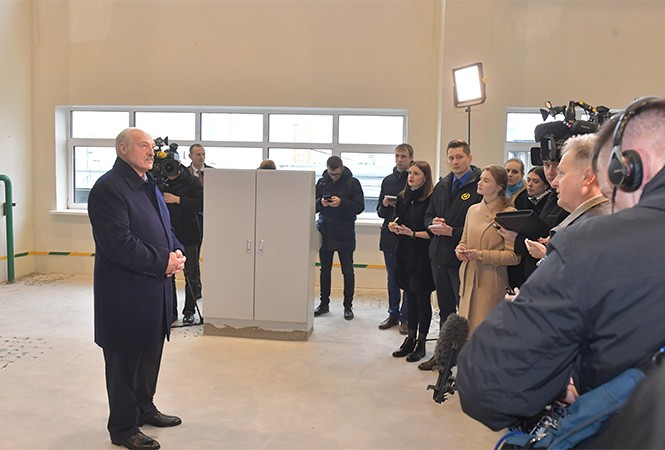 Во время рабочей поездки в Добруш, 4 февраля 2020 года