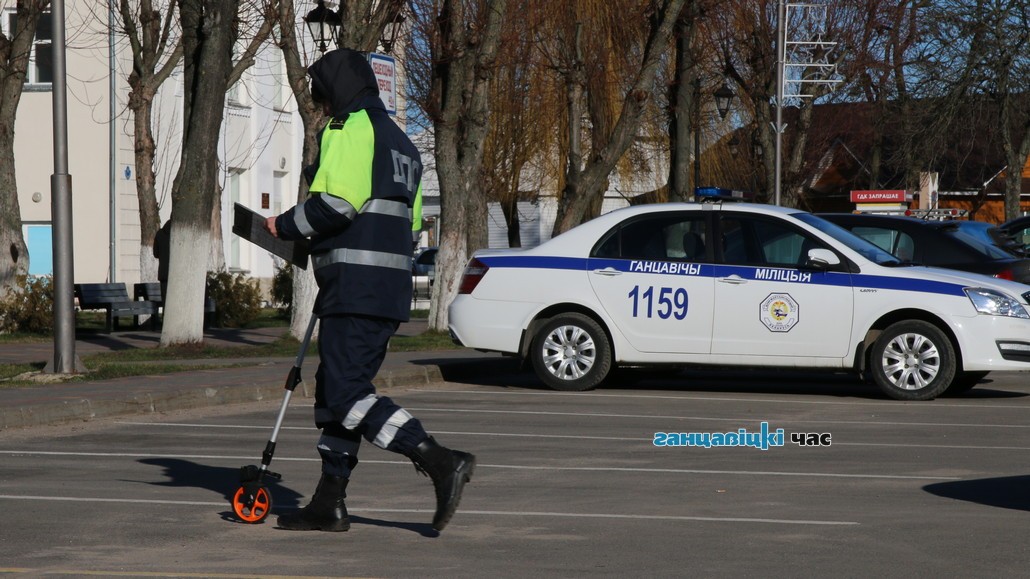 ДТП на городской площади в Ганцевичах, 5 февраля 2020 года