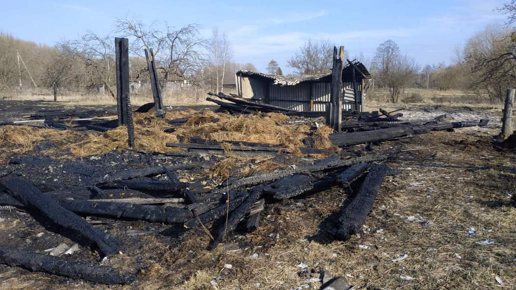 У пенсионерки в Ганцевичском районе загорелся сарай
