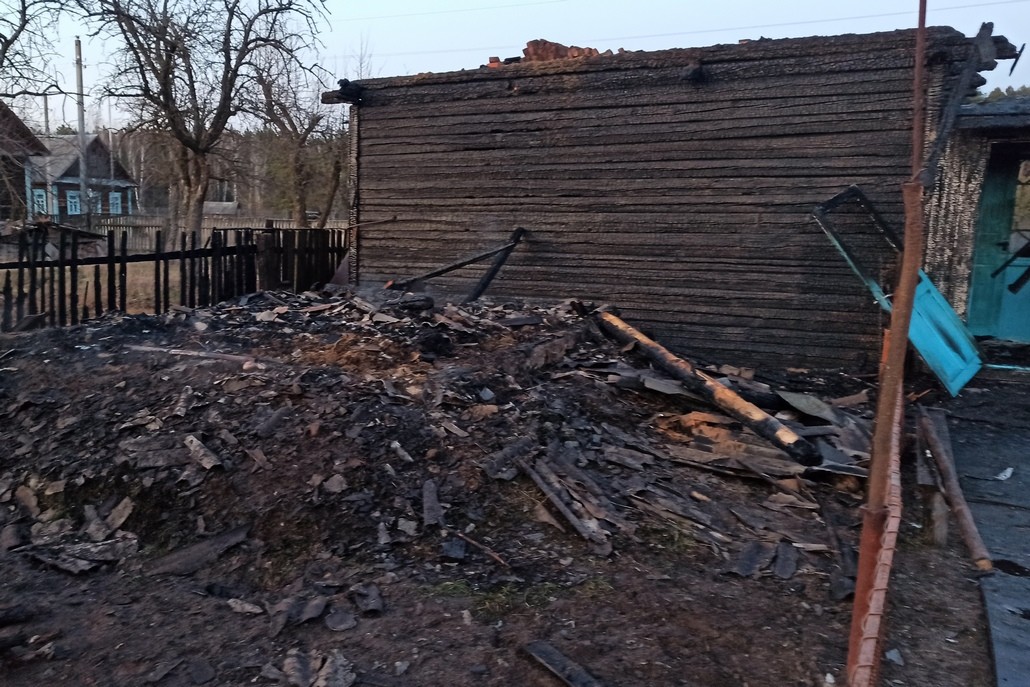 Пожар в деревне Переволоки