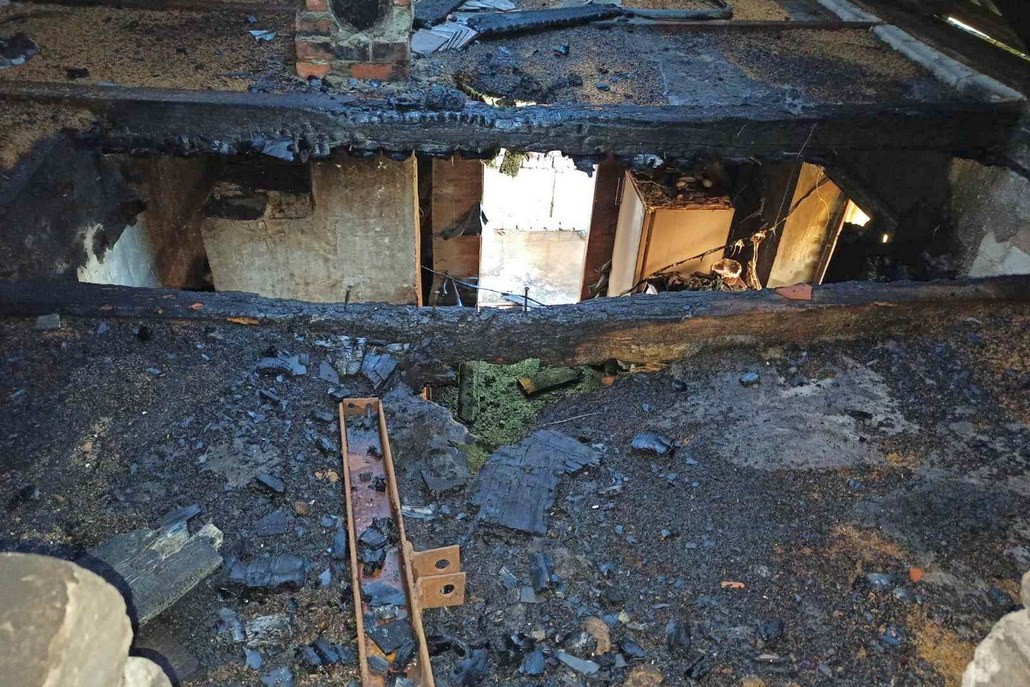 В деревне Маково Ганцевичского района горел сарай