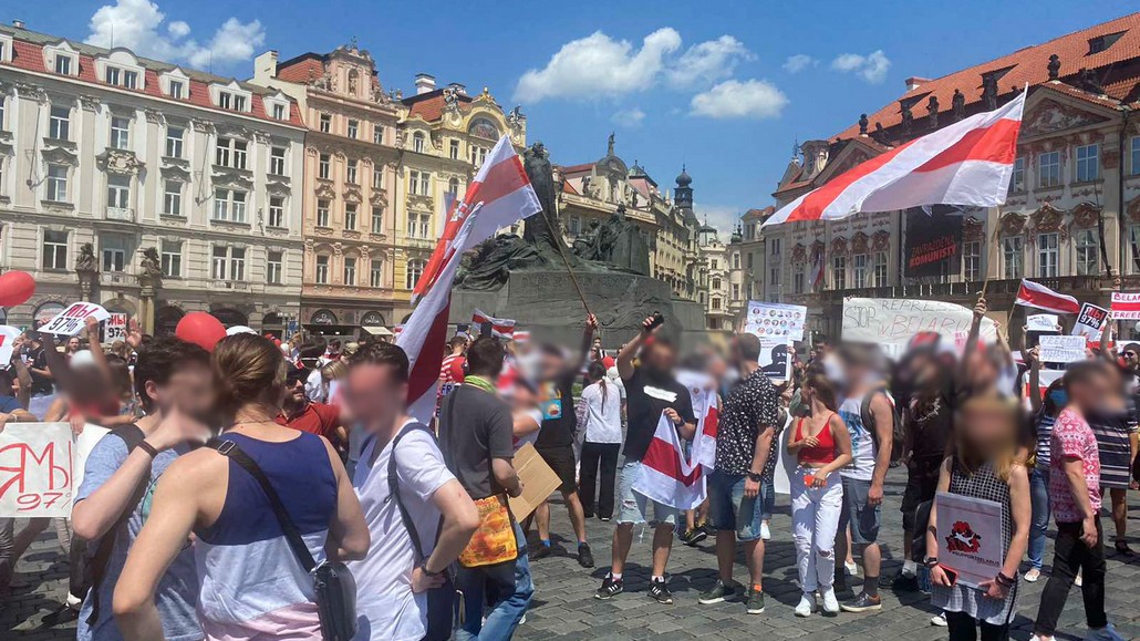Акция солидарности белорусов Чехии
