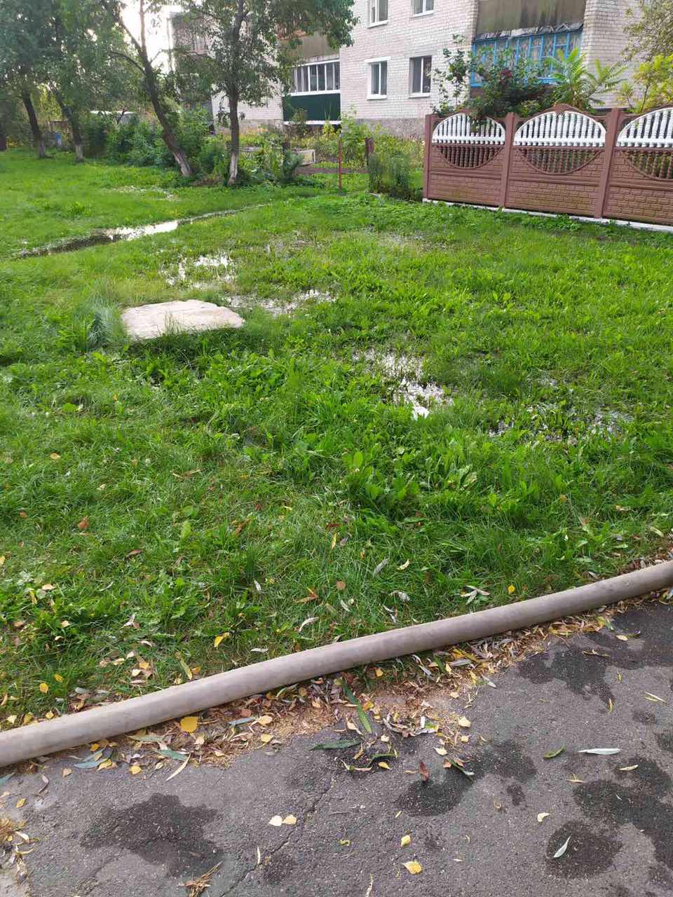 Потоп на улице Парковой в Ганцевичах.